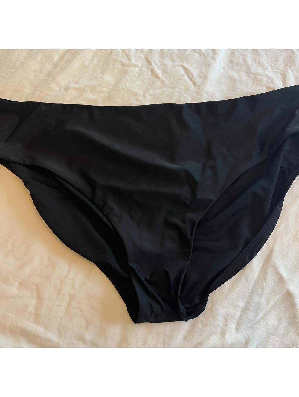 New Time and Tru Women’s Mid-Rise Bikini Bottom Black Plus Size 3X (24-26W)